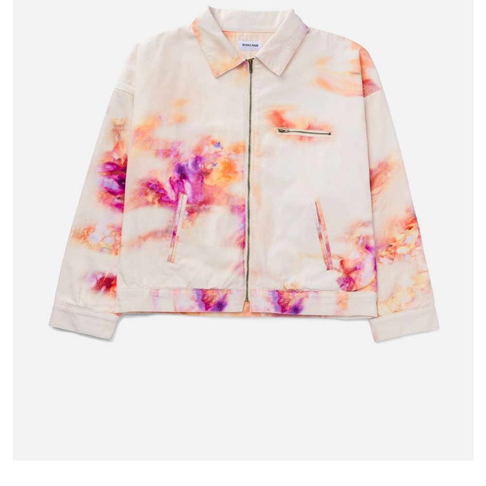 Ryoko rain jacket marble tie dye